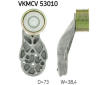Vratná/vodicí kladka, klínový žebrový řemen SKF VKMCV 53010