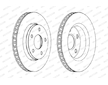 Brzdový kotouč FERODO DDF2098C