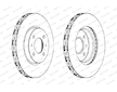 Brzdový kotouč FERODO DDF762C