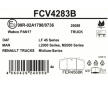 Sada brzdových platničiek kotúčovej brzdy FERODO FCV4283B