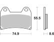 Sada brzdových destiček, kotoučová brzda BREMBO 07BB1907