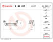 Sada drzaku brzdovych trmenu BREMBO F BK 017