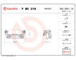 Sada drzaku brzdovych trmenu BREMBO F BK 018