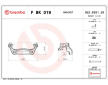 Sada drzaku brzdovych trmenu BREMBO F BK 019