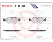 Sada brzdových destiček, kotoučová brzda BREMBO P 06 008