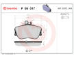 Sada brzdových platničiek kotúčovej brzdy BREMBO P 06 017