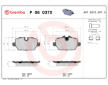 Sada brzdových destiček, kotoučová brzda BREMBO P 06 037X