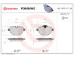 Sada brzdových destiček, kotoučová brzda BREMBO P06064NX