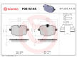 Sada brzdových destiček, kotoučová brzda BREMBO P06101NX