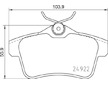 Sada brzdových destiček, kotoučová brzda BREMBO P 06 102