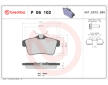 Sada brzdových destiček, kotoučová brzda BREMBO P 06 102