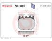 Sada brzdových destiček, kotoučová brzda BREMBO P06106NX