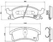 Sada brzdových destiček, kotoučová brzda BREMBO P 07 004