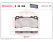 Sada brzdových destiček, kotoučová brzda BREMBO P 09 028