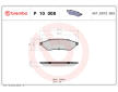 Sada brzdových destiček, kotoučová brzda BREMBO P 10 008