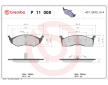 Sada brzdových platničiek kotúčovej brzdy BREMBO P 11 008