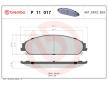 Sada brzdových platničiek kotúčovej brzdy BREMBO P 11 017