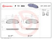 Sada brzdových destiček, kotoučová brzda BREMBO P 11 035