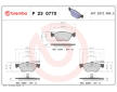 Sada brzdových destiček, kotoučová brzda BREMBO P 23 077X