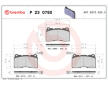 Sada brzdových destiček, kotoučová brzda BREMBO P 23 078X
