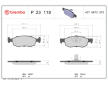 Sada brzdových destiček, kotoučová brzda BREMBO P 23 118