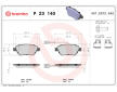 Sada brzdových destiček, kotoučová brzda BREMBO P 23 140