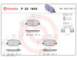 Sada brzdových destiček, kotoučová brzda BREMBO P 23 164X