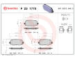 Sada brzdových destiček, kotoučová brzda BREMBO P 23 177X