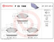 Sada brzdových destiček, kotoučová brzda BREMBO P 23 198E