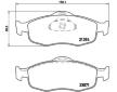 Sada brzdových destiček, kotoučová brzda BREMBO P 24 037