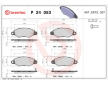 Sada brzdových destiček, kotoučová brzda BREMBO P 24 053