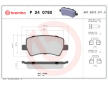 Sada brzdových destiček, kotoučová brzda BREMBO P 24 078X