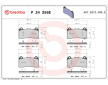 Sada brzdových destiček, kotoučová brzda BREMBO P 24 256E