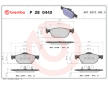 Sada brzdových destiček, kotoučová brzda BREMBO P 28 044X
