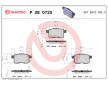 Sada brzdových destiček, kotoučová brzda BREMBO P 28 072X
