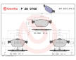 Sada brzdových destiček, kotoučová brzda BREMBO P 28 076X