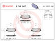 Sada brzdových destiček, kotoučová brzda BREMBO P 30 047