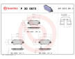 Sada brzdových destiček, kotoučová brzda BREMBO P 30 067X