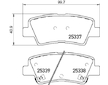 Sada brzdových destiček, kotoučová brzda BREMBO P 30 101