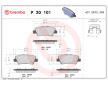 Sada brzdových platničiek kotúčovej brzdy BREMBO P 30 101