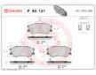 Sada brzdových destiček, kotoučová brzda BREMBO P 30 121