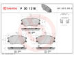 Sada brzdových destiček, kotoučová brzda BREMBO P 30 121E