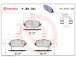 Sada brzdových destiček, kotoučová brzda BREMBO P 30 151