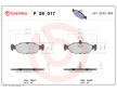Sada brzdových platničiek kotúčovej brzdy BREMBO P 36 017