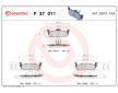 Sada brzdových platničiek kotúčovej brzdy BREMBO P 37 011