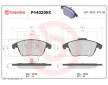 Sada brzdových destiček, kotoučová brzda BREMBO P44020NX