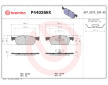 Sada brzdových destiček, kotoučová brzda BREMBO P44026NX