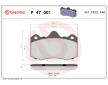 Sada brzdových destiček, kotoučová brzda BREMBO P 47 001