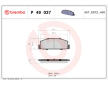 Sada brzdových destiček, kotoučová brzda BREMBO P 49 037