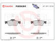 Sada brzdových destiček, kotoučová brzda BREMBO P50052NX